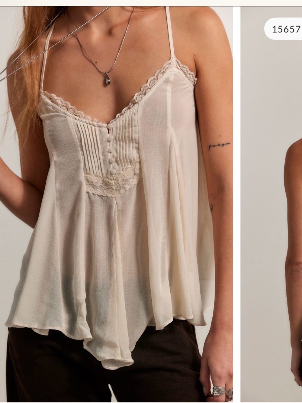 Free People Ivory Margaux tank